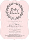 Pink and Grey Baby Shower Wreath Invitations Image 3 of 6
